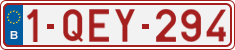 License plate of Belgium, Regular plates (2010)