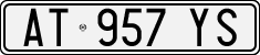 License plate of Italy, Cars (1994 year series)