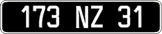 French license plate, FNI