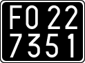 License plate of Italy, Cars (1927 year series)