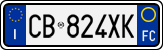 License plate of Italy, Cars (1994 year series)