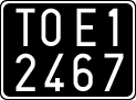License plate of Italy, Cars (1927 year series)