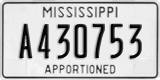 Mississippi, Apportioned
