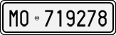 License plate of Italy, Cars (1927 year series)