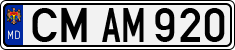 License plate of Moldova, Cars (1992)