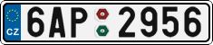 License plate of the Czech Republic, Cars (2001)