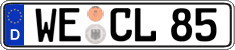 German license plate, Regular plates