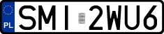 License plates of Poland, Regular car plates