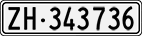 License plate of Switzerland, Cars