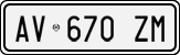 License plate of Italy, Cars (1994 year series)