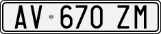 License plate of Italy, Cars (1994 year series)