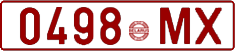 License plate Belarus, Cars (1992)