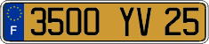 French license plate, FNI