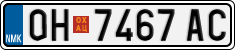 License plate of North Macedonia, Regular plates (2012)