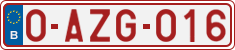 License plate of Belgium, Regular plates (2010)