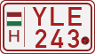license plates of Hungary, Slow vehicles (red) (1990)
