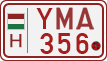 license plates of Hungary, Slow vehicles (red) (1990)