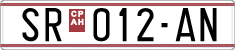 License plate of North Macedonia, Regular plates (1993)