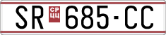 License plate of North Macedonia, Regular plates (1993)