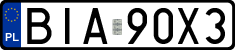 License plates of Poland, Regular car plates