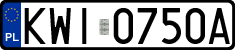 License plates of Poland, Regular car plates