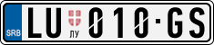 License plate of Serbia, Cars