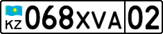 License plate Kazakhstan, Private owners (2012)