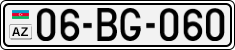 License plate of Azerbaijan, Cars