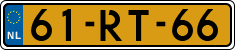 License plate of the Netherlands, Cars