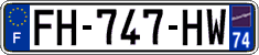 French license plate, SIV (ordinary)