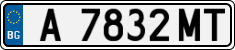 License plate of Bulgaria, Cars
