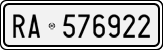 License plate of Italy, Cars (1927 year series)