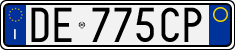 License plate of Italy, Cars (1994 year series)