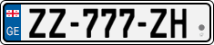 License plate of Georgia, Cars (2014)