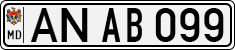 License plate of Moldova, Cars (1992)