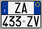 License plate of Italy, Cars (1994 year series)