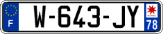 French license plate, SIV (garage)