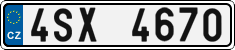 License plate of the Czech Republic, Cars (2001)