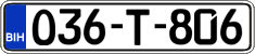License plate of Bosnia and Herzegovina, Regular plates