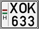 license plates of Hungary, Cars (1990)