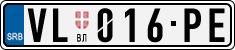 License plate of Serbia, Cars
