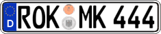 German license plate, Regular plates