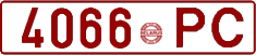 License plate Belarus, Cars (1992)