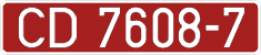 License plate Belarus, Diplomatic