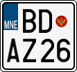 License plate of Montenegro, Motorcycles