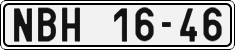 License plate of the Czech Republic, Cars (1960)