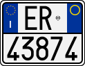 License plate of Italy, Motorcycles (1994 year series)