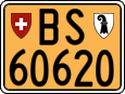 License plate of Switzerland, Slow vehicles (yellow)
