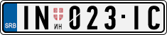 License plate of Serbia, Cars