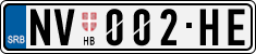 License plate of Serbia, Cars